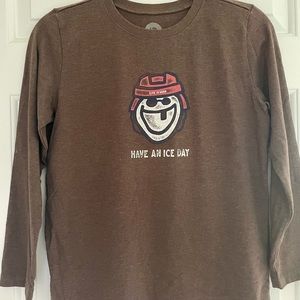 Life is good hockey long sleeve T-shirt youth XL